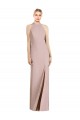 Outlet High Neck Cutout Halter Trumpet Bridesmaid Dress UK