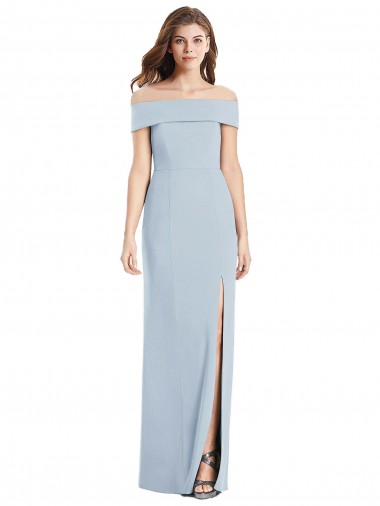 Outlet Cuffed Off the Shoulder Long Trumpet Bridesmaid Dress / Prom Dress UK