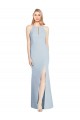 Outlet Full Length Sleeveless Halter Bridesmaid Dress / Prom Dress with Keyhole Back UK