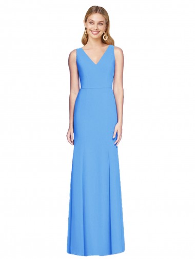 Outlet Flattering Trumpet Long Sleeveless Bridesmaid Dress / Prom Dress with Open Back UK