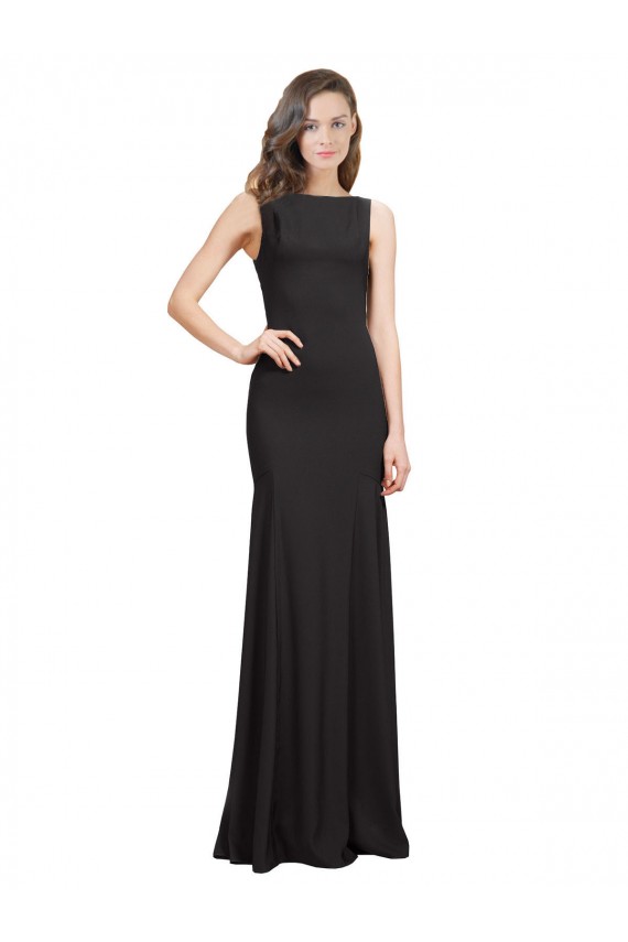 Outlet Sleeveless Bateau Neckline Crepe Bridesmaid Dress / Prom Dress with Twist Back UK
