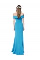 Outlet Off the Shoulder Formal Crepe Bridesmaid Dress / Prom Dress with Fitted Silhouette UK