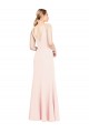Outlet Slim A-Line V-Neck Long Stretch Formal Crepe Bridesmaid Dress / Prom Dress with V-Back UK