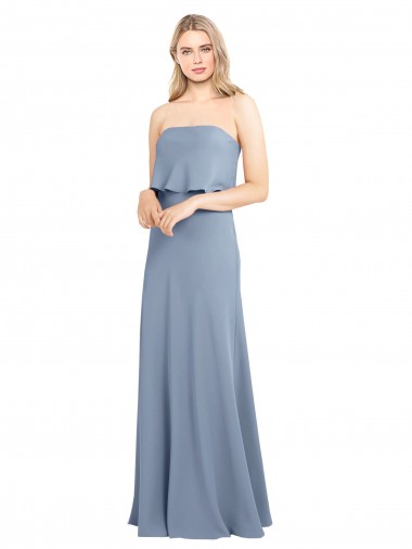 Outlet High Neck Sheath Sleeveless Stretch Formal Crepe Bridesmaid Dress / Prom Dress UK