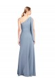 Outlet Draped Flutter Sleeves One Shoulder Stretch Formal Crepe Bridesmaid Dress / Prom Dress UK