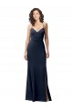 Outlet Sweetheart Fit and Flare Stretch Formal Crepe Bridesmaid Dress / Prom Dress with Side Slit and Strappy Back UK