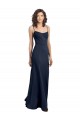 Outlet Fit and Flare Scoop Neck Long Sleeveless Stretch Formal Crepe Bridesmaid Dress / Prom Dress UK