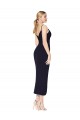 Outlet High Neck Spaghetti Straps Formal Crepe Short Cocktail Wrap Bridesmaid Dress / Prom Dress UK
