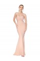 Outlet Sweetheart Shirred Neck Long Floor Length Formal Crepe Bridesmaid Dress / Prom Dress UK