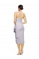 Outlet Short Cocktail Length Strapless Formal Crepe Bridesmaid Dress / Prom Dress with Ruffles UK