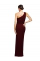 Outlet One Shoulder Sheath Formal Crepe Bridesmaid Dress / Prom Dress with High Side Split UK