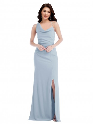 Outlet One Shoulder Draped Cowl Neck Maxi Bridesmaid Dress / Prom Dress UK