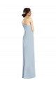 Outlet Asymmetrical Off the Shoulder Cuff Trumpet Formal Crepe Bridesmaid Dress / Prom Dress With Front Slit UK