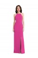Outlet Open Back High Neck Halter Trumpet Formal Crepe Bridesmaid Dress / Prom Dress UK