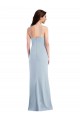 Outlet Flattering Trumpet Maxi Formal Crepe Bridesmaid Dress / Prom Dress with Front Slit UK