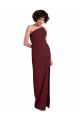 Outlet Sleek One Shoulder Long Formal Crepe Bridesmaid Dress / Prom Dress with Daring Slit UK