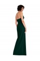 Outlet Scooped Strapless Neckline Formal Crepe Bridesmaid Dress / Prom Dress with Side Slit UK