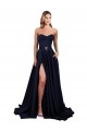 Outlet Sweetheart Neckline Low Back Long Formal Crepe Bridesmaid Dress / Prom Dress with High Leg Spit UK