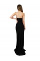 Outlet Corset Style Strapless Formal Crepe Bridesmaid Dress / Prom Dress with High Split UK