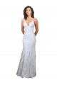 Outlet V-Neckline Backless Floral Patterned Sequin Formal Bridesmaid Dress / Prom Dress UK