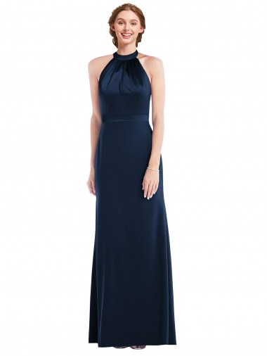 Outlet High Neck Open Back Long Maxi Bridesmaid Dress / Prom Dress UK