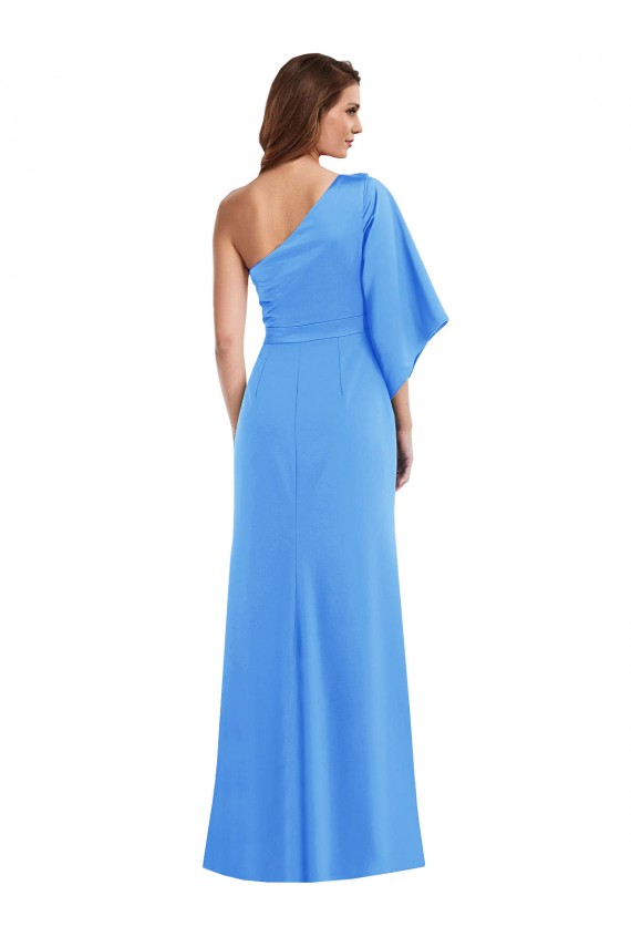 Outlet One Shoulder Bell Sleeves Trumpet Bridesmaid Dress / Prom Dress UK