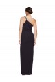 Outlet Long Floor Length Formal Crepe Bridesmaid Dress / Prom Dress with Side Split and One Strap UK