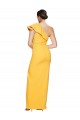 Outlet One Shoulder Floor Length Formal Crepe Bridesmaid Dress / Prom Dress with Thigh High Split UK