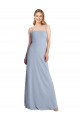 Outlet Straight Neckline Crepe Slip Bridesmaid Dress / Prom Dress with Strappy Back UK