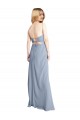 Outlet Straight Neckline Crepe Slip Bridesmaid Dress / Prom Dress with Strappy Back UK