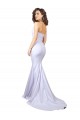 Outlet Simple Long Strapless Sweetheart Mermaid Crepe Beach Wedding Dress UK