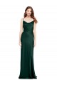 Outlet Fitted Cowl Neck Long Formal Stretch Satin Slip Bridesmaid Dress / Prom Dress with V-Back UK