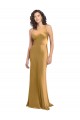 Outlet One Shoulder Long Floor Length Formal Stretch Satin Slip Bridesmaid Dress / Prom Dress UK
