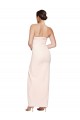 Outlet Cowl Neck Strapless Formal Stretch Satin Bridesmaid Dress / Prom Dress with High Split UK