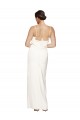 Outlet High Neck Formal Stretch Satin Bridesmaid Dress / Prom Dress with Low Back and Side Slit UK