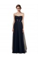 Outlet Strapless Sequined Lace Long Bridesmaid Dress with Pleats UK
