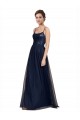 Outlet Spaghetti Strap Tulle Bridesmaids Dress with Ballerina Neckline UK