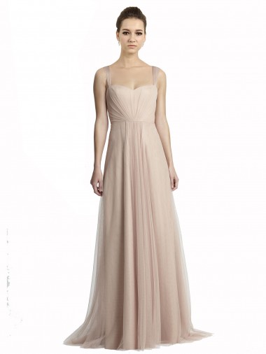 Outlet Sweetheart A-Line Tulle Draped Bridesmaid Dress UK