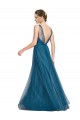 Outlet Long V-Neck Soft Tulle Bridesmaid Dress UK