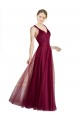 Outlet Long Sweetheart Tulle Bridesmaid Dress with Straps and Criss Cross Back UK
