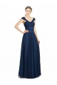 Outlet Ruched Sweetheart Long A-Line Tulle Bridesmaid Dress with Wide Straps and Tie Back UK