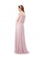 Outlet Off the Shoulder Long A-Line Tulle Bridesmaid Dress UK