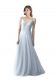 Outlet Wrapped Ruched Natural Waist Slim Soft Tulle Bridesmaid Dress UK