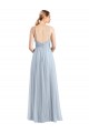 Outlet Spaghetti Straps V-Neck Slim A-Line Tulle Bridesmaid Dress UK
