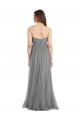 Outlet Shirred Strapless Bodice Long Tulle Bridesmaid Dress with Sweetheart Neckline UK