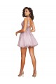 Outlet Sleeveless V-Neckline Short Cocktail Dress with Embellished Lace Appliques UK