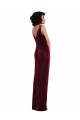 Outlet Draped Skirt Faux Wrap Velvet Maxi Bridesmaid Dress / Prom Dress UK