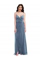 Outlet Velvet Wrap Maxi Bridesmaid Dress / Prom Dress with Pockets UK