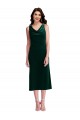 Outlet Cowl Neck Velvet Midi Cocktail Length Bridesmaid Dress / Prom Dress UK
