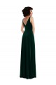 Outlet Floor Length Velvet Maxi Bridesmaid Dress / Prom Dress with Shirred Bodice and Front Slit UK